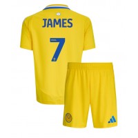 Fotbalové Dres Leeds United Daniel James #7 Dětské Venkovní 2024-25 Krátký Rukáv (+ trenýrky)